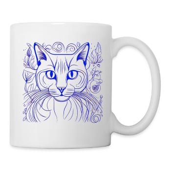 Chat visage chat chats cadeau d’anniversaire - Mug blanc - blanc - Droite