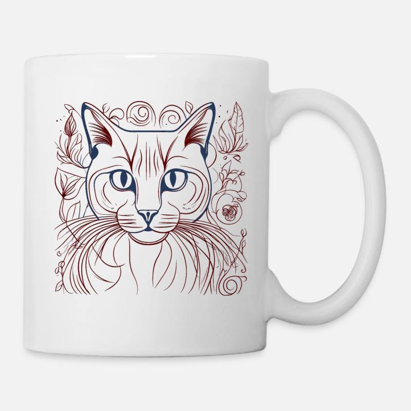Chat Chat Tigre - Mug blanc - blanc