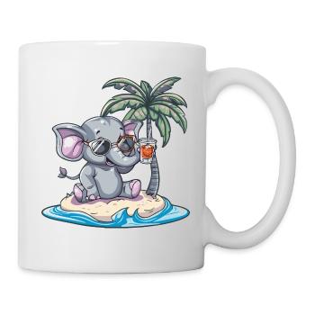 Palmier d’été de l’île de l’éléphant - Mug blanc - blanc - Droite
