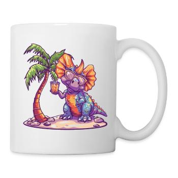 Dinosaure tricératops été - Mug blanc - blanc - Droite