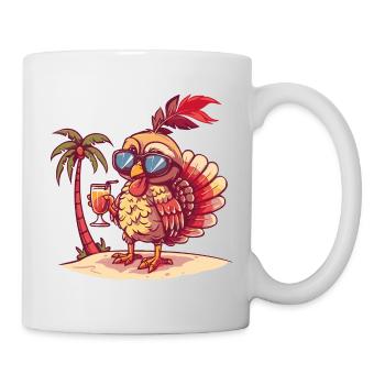Palmier d’été de l’île de Trüban - Mug blanc - blanc - Droite