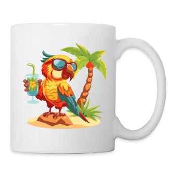 Palmier d’été de l’île de Papagai - Mug blanc - blanc - Droite