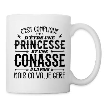 It's Hard to Be a Princess and a Fool - Mug - white - Right