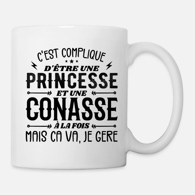 C'est Compliqué d etre Princesse et Conasse - Mug blanc - blanc