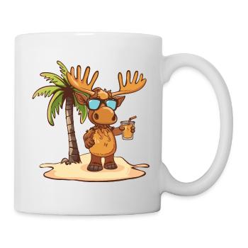 Moose Summer Beach Vacation - Mug - white - Right