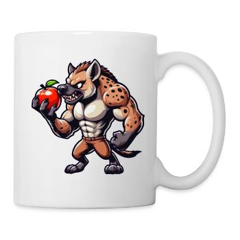 Hyena Aime L’entraînement De Remise En Forme Aux Pommes - Mug blanc - blanc - Droite
