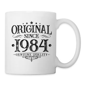 Original seit 1984 Jahrgang Vintage Geburtstag - Tasse - Weiß - Rechts