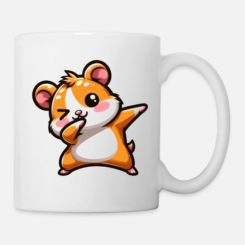 Hamster Dab Cochon d’Inde Cool Dabbing - Mug blanc - blanc