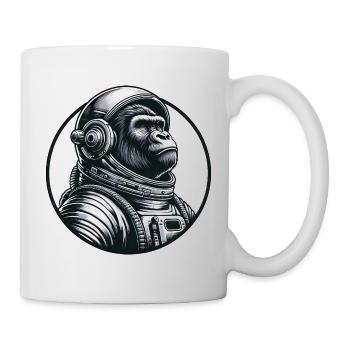 Schimpanse Astronaut im Weltraum - Tasse - Weiß - Rechts