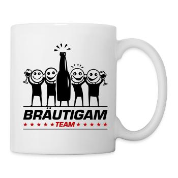 Team Bräutigam Polterhochzeit - Tasse - Weiß - Rechts