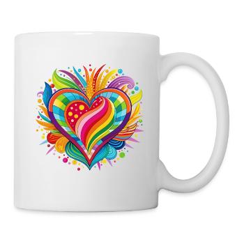 Liebe ist bunt - Tasse - Weiß - Rechts