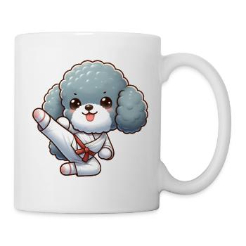 Caniche Karaté High Kick Arts Martiaux Arts Martiaux - Mug blanc - blanc - Droite