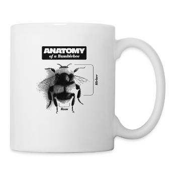 Anatomy of a Bumblebee - witziges Wortspiel - Tasse - Weiß - Rechts