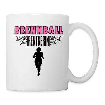 Brennball Rentnerin Brennballerin Rente Ruhestand - Tasse - Weiß - Rechts