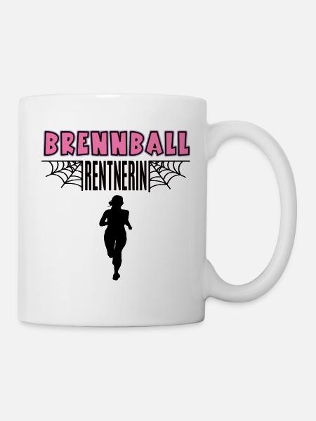 Brennball Rentnerin Brennballerin Rente Ruhestand - Tasse - Weiß