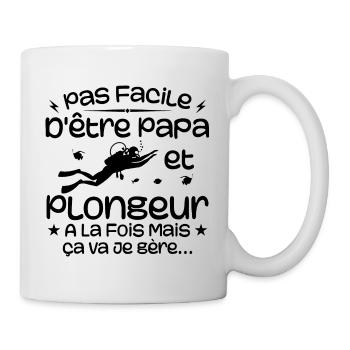 It's not easy to be a dad and a diver at the same time - Mug - white - Right