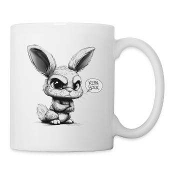 Pas de lapin mâle - Mug blanc - blanc - Droite