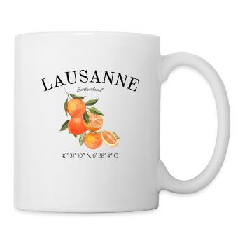 Lausanne - Switzerland - Lake Geneva - Canton of Vaud - Mug - white - Right