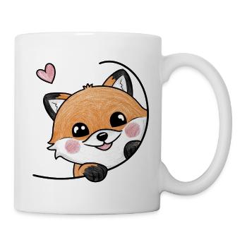 T-shirt avec chat mignon - Mug blanc - blanc - Droite