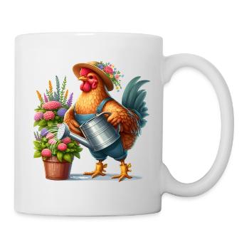 Chicken as gardener - Mug - white - Right
