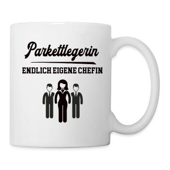 Parkettlegerin Chefin Selbstständigkeit Firma - Tasse - Weiß - Rechts