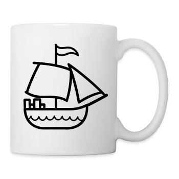 Piratenschiff - Tasse - Weiß - Rechts