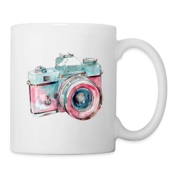 Fotokamera Digitalkamera Spiegelreflexkamera - Tasse - Weiß - Rechts