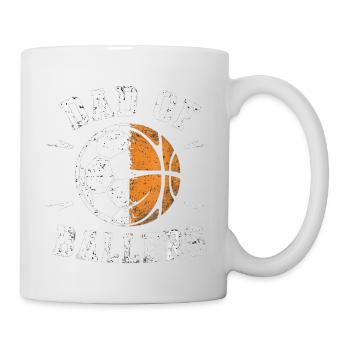 Dad Of Ballers Basketball Soccer Ball Fathers Day - Mug - white - Right