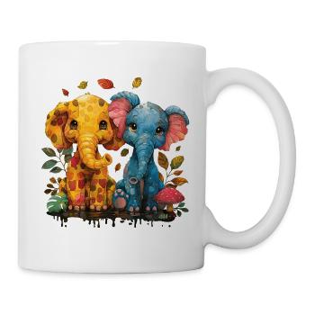 Herzige Elefantenfreunde für kleine Tierliebhaber - Tasse - Weiß - Rechts