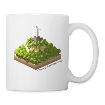 Géométrique low poly Christ Rédempteur - Mug blanc - blanc - Droite