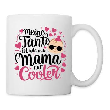 My aunt is just cooler like my mom - Mug - white - Right