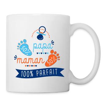 bébé naissance 100 parfait cadeau bébé nourrison - Mug blanc - blanc - Droite
