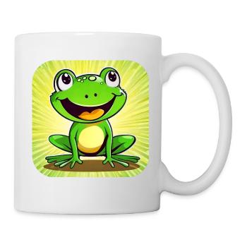 Niedlicher Frosch im Comic Style - Tasse - Weiß - Rechts