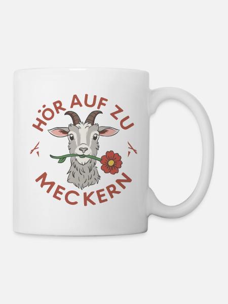Hör auf zu meckern für eine Frau oder Mädchen - Tasse - Weiß