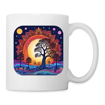 Germanic and Viking World Tree Yggdrasil - Mug - white - Right