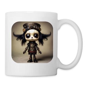 Fille Steampunk Gothique Cool - Mug blanc - blanc - Droite