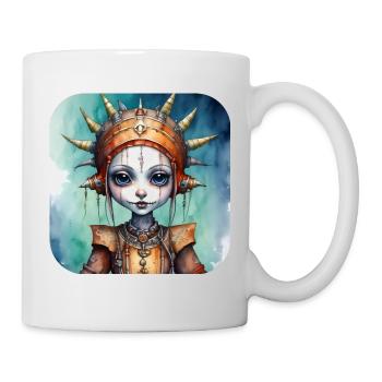 Fille punk gothique cool - Mug blanc - blanc - Droite