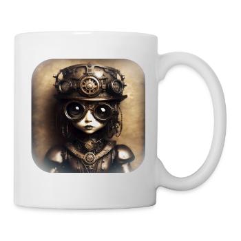 Cool Gothique Steampunk Fille Avec Chapeau - Mug blanc - blanc - Droite