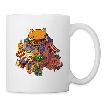 Katzen Burger Shop - Cat Town - Mug - white - Right