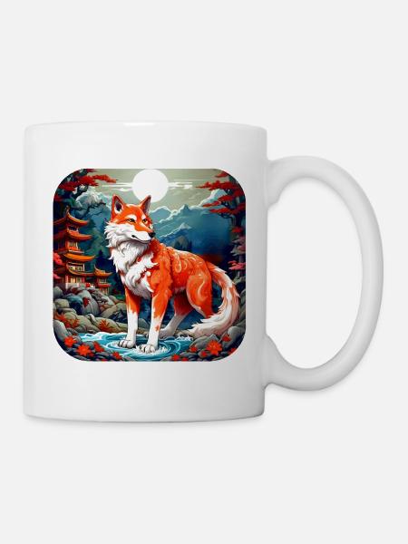 Asiatischer Fuchs - Tasse - Weiß