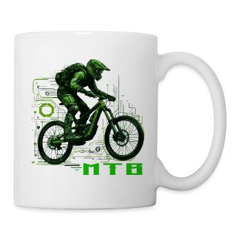 Vélo VTT - Mug blanc - blanc - Droite