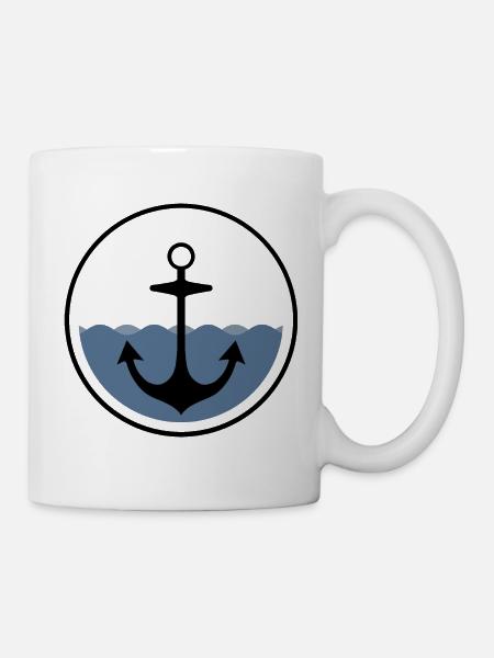 Anker Logo - Tasse - Weiß