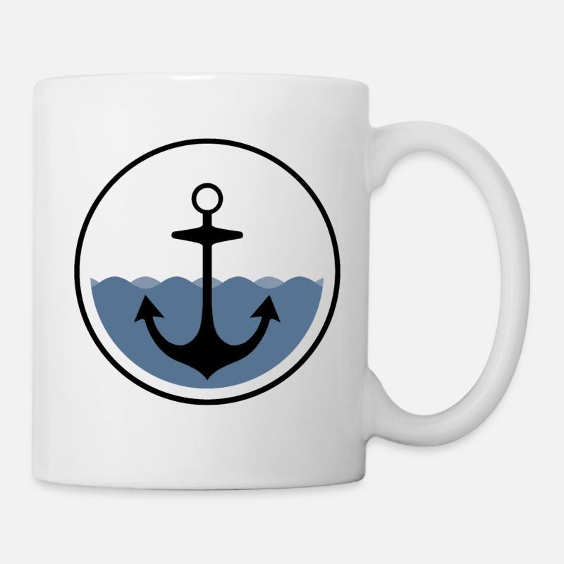 Anker Logo - Tasse - Weiß