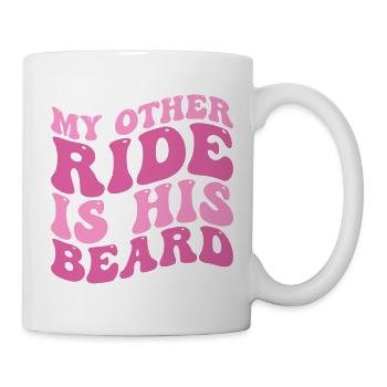 My Other Ride Is His Beard Tees Groovy Beard Lover - Mug blanc - blanc - Droite