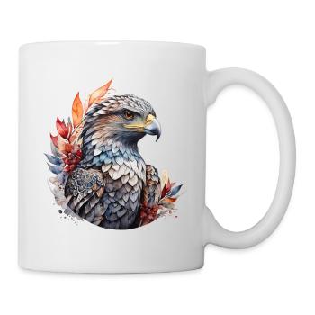 Majestic eagle in floral elegance - Mug - white - Right