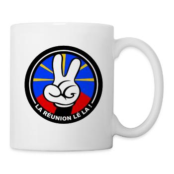 974 Cartoon La Réunion lé la - Mug blanc - blanc - Droite