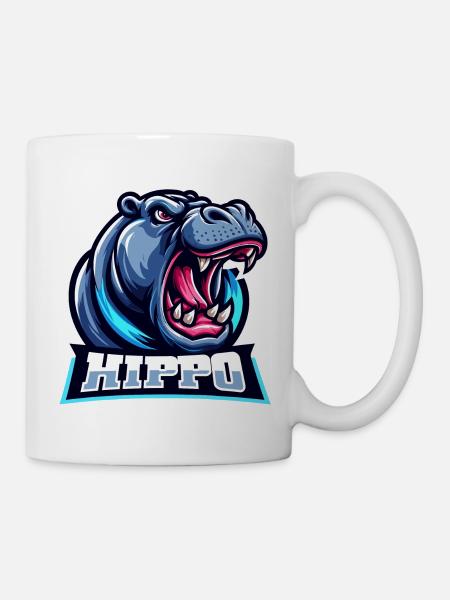 Nilpferd - Tasse - Weiß
