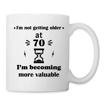 Birthday Gift: Gain Value at 70 - Mug - white - Right