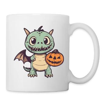 Drache Halloween Lustig Zombie - Tasse - Weiß - Rechts