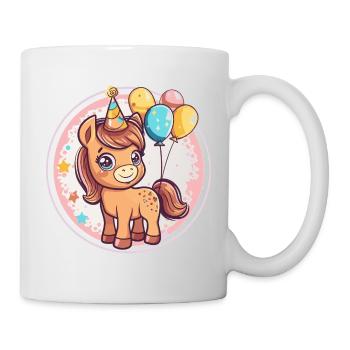 Pferd Geburtstag Baby - Tasse - Weiß - Rechts